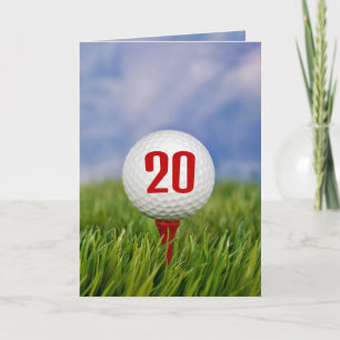 Golf 20. Geburtstagsfeier Einladung