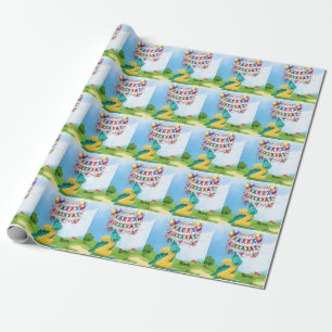 Golf 2. Geburtstag Thema für Kinder Golfer Geschenkpapier