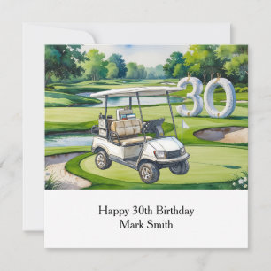 Golf 30. Geburtstag auf Golfplatz Karte