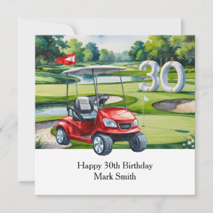 Golf 30. Geburtstag auf Golfplatz Karte
