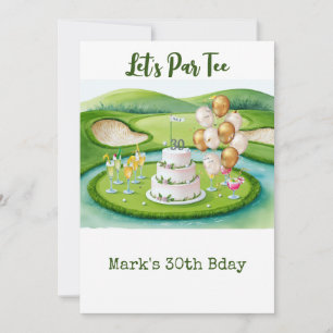 Golf 30. Geburtstag Par Tee 30 Party Einladung