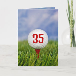 Golf 35. Geburtstagsparty Einladung