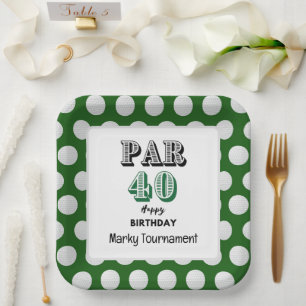 Golf 40. Geburtstag für Golfer Pappteller