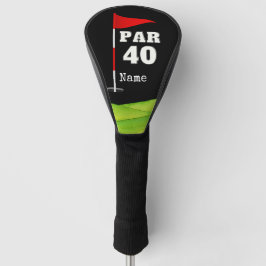 Golf 40. Geburtstag zum Golfer mit Golf-Flagge Headcover