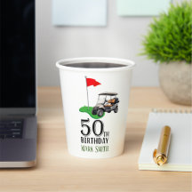 Golf 50. Geburtstag mit Golf Flag