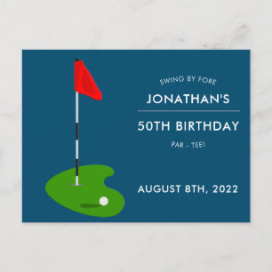 Golf 50e anniversaire Invitation de fête