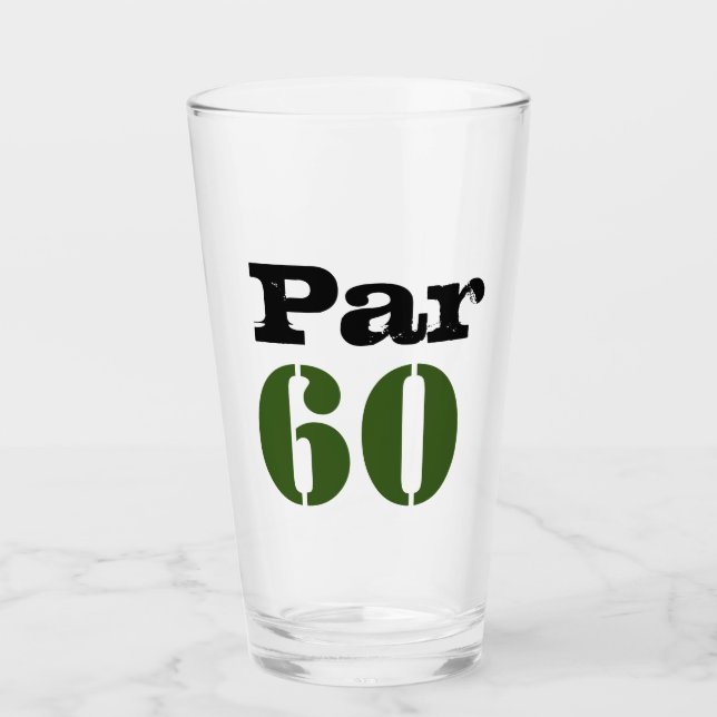 Golf 60. Geburtstag mit Nummer 160 Glas (Vorderseite)