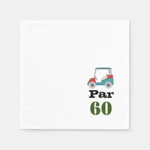 Golf 60. Geburtstag Par tee 60 Napkins Serviette