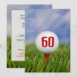 Golf 60. Geburtstagsparty Einladung