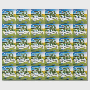 Golf 70. Geburtstag für Golfer Geschenkpapier
