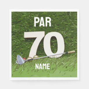 Golf 70. Geburtstag Par 70 für Golfer Serviette