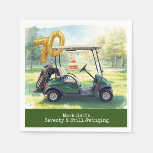 Golf 70. Geburtstag Par Tee Golfer Party Serviette
