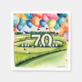 Golf 70th Birthday for golfer  Serviette