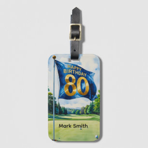 Golf 80. Geburtstag auf Grün Gepäckanhänger