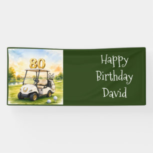 Golf 80. Geburtstagsjubiläum für Golfer  Banner
