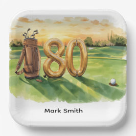 Golf 80th Birthday with golf ball  Arizona golfer Pappteller
