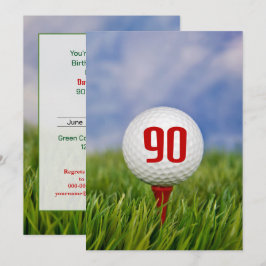 Golf 90. Geburtstagsparty Einladung