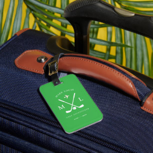 Golf-Abenteuer   Golfer BagTag Grün Gepäckanhänger