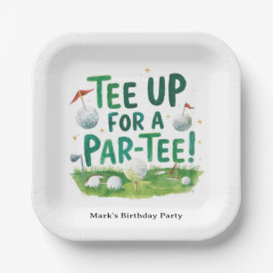 Golf Abschlag für Par Tee Golfer Party Pappteller