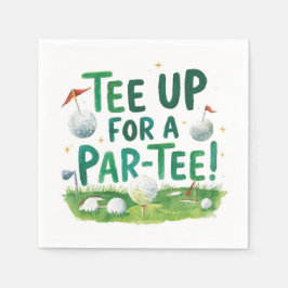 Golf Abschlag für Par Tee Golfer Party Serviette
