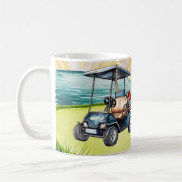 Golf-Abschluss für Golfer auf dem Putting Green Kaffeetasse
