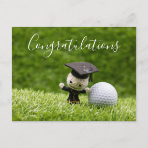 Golf Abschluss mit Glückwunsch zum Ball Postkarte