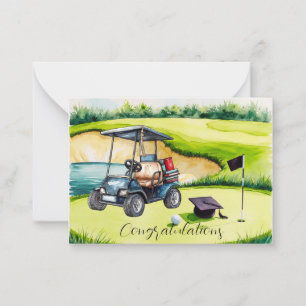 Golf Abschluss zum Thema Golfer auf Grün Mitteilungskarte