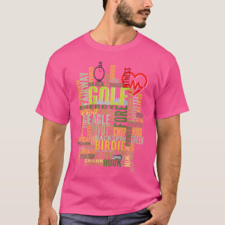 Golf Addict Golf Lover Golf Wörter T-Shirt
