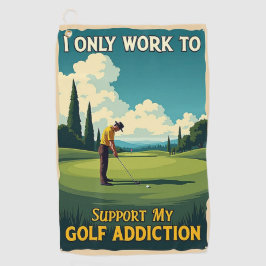 Golf Addiction Spaß Golfhandtuch