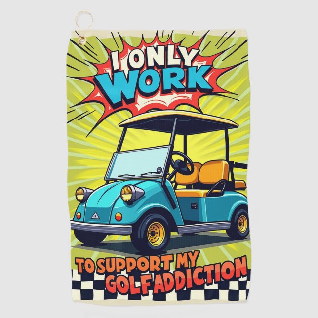 Golf Addiction Spaß Golfhandtuch (Vorderseite)