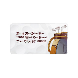 Golf Adressaufkleber