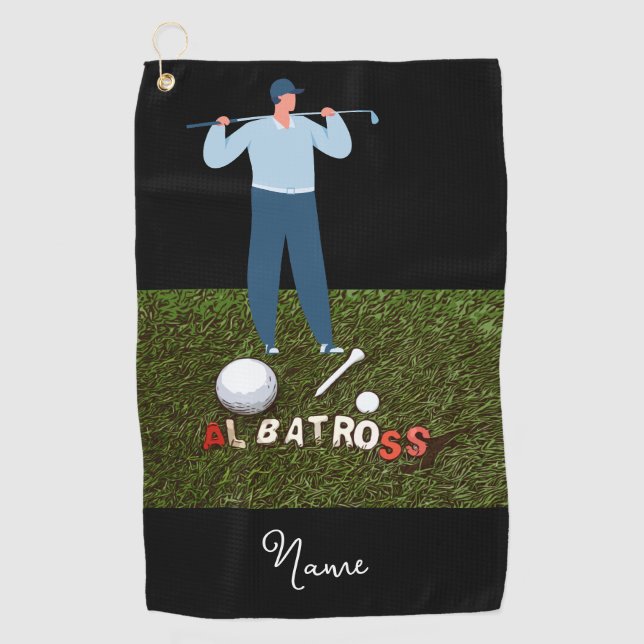 Golf Albatross lustige Geschenke für Golfer Golf H Golfhandtuch (Vorderseite)