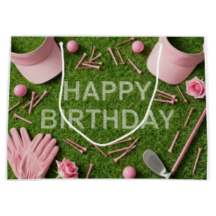 Golf Alles Gute zum Geburtstag auf Grün Große Gesc Geschenktüte