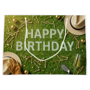 Golf Alles Gute zum Geburtstag auf Grün Große Gesc Geschenktüte