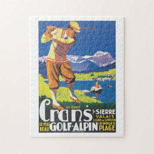 Golf Alpin Vintage-Reiseposter