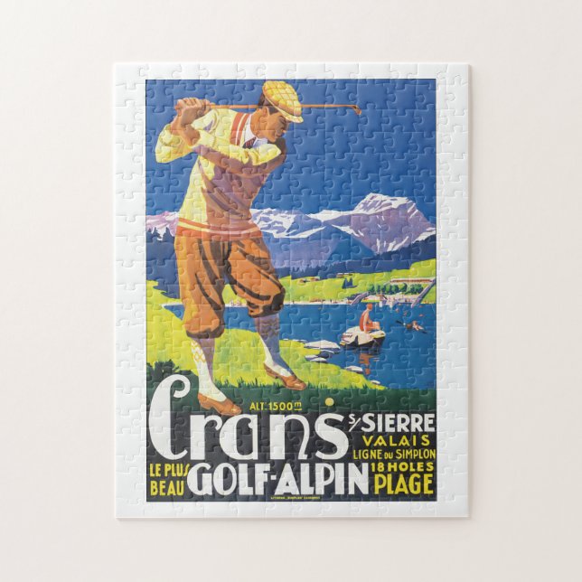 Golf Alpin Vintages Reise-Plakat (Vertikal)