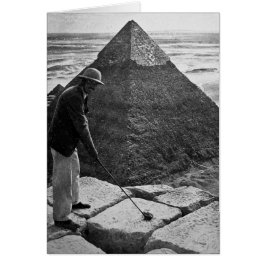 Golf am Pyramide-Vintagen Schwarzweiss