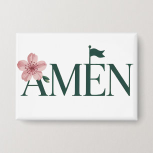 Golf Amen Pink Golfturnier Geburtstagsfeier Mädche Button