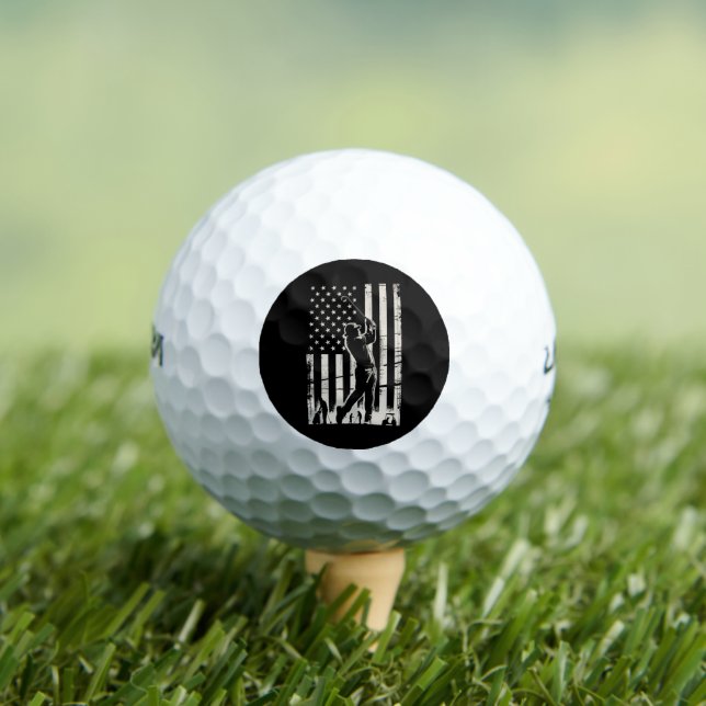 Golf American Flag Gifts Birthday Father's Day  Golfball (Insitu T-Shirt)