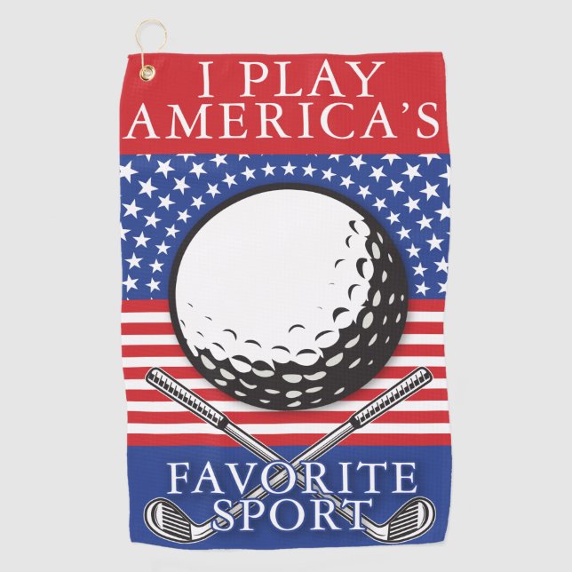 Golf America's Lieblings-Sport-Design Golf-Handtuc Golfhandtuch (Vorderseite)