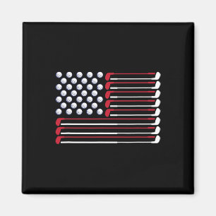 Golf Amerikanische Flagge Golfspieler Liebhaber Go Magnet