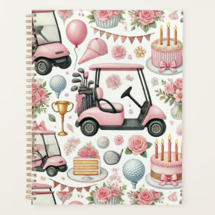 Golf Anniversaire de fête rose thème pour femme