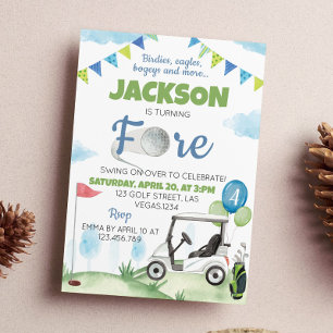 Golf Anniversaire Fête Invitation