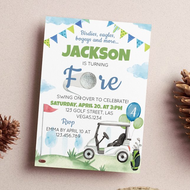 Golf Anniversaire Fête Invitation (Créateur téléchargé)