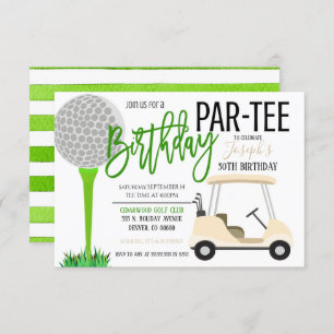 Golf Anniversaire Fête Invitation