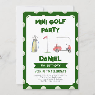Golf Anniversaire Fête Invitation N'importe quel â