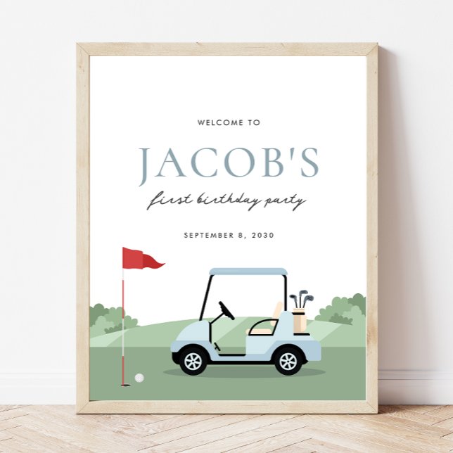Golf Anniversaire Par-tee Affiche de bienvenue (Créateur téléchargé)