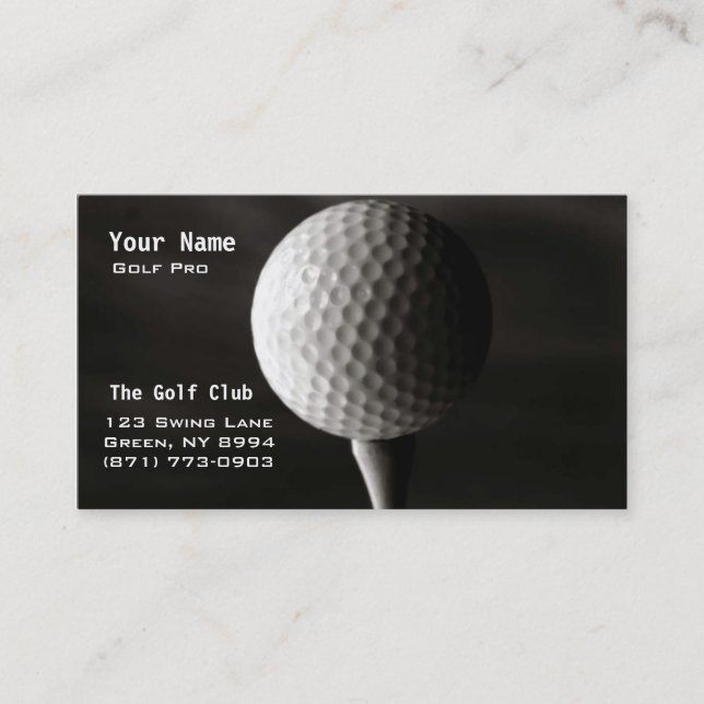 Golf-Anweisung Visitenkarte (Vorderseite)