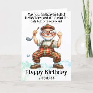 *~* Golf AP94 Senior Fun Spaß Man Birthday Card Dankeskarte