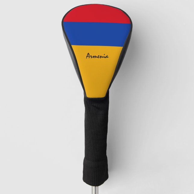 Golf Armenien und Armenische Flagge / Golf Clubs A Golf Headcover (Vorderseite)